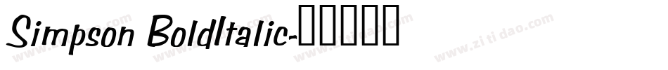 Simpson BoldItalic字体转换